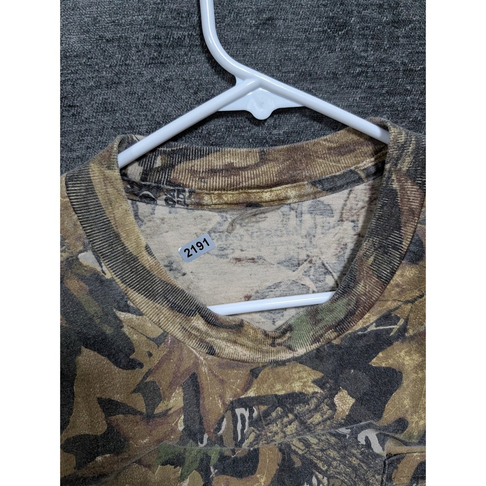 Vintage Mossy Oak Forest Floor Camo T-Shirt Mens XL Short Sleeve Pocket Tee 2191 - Picture 5 of 5